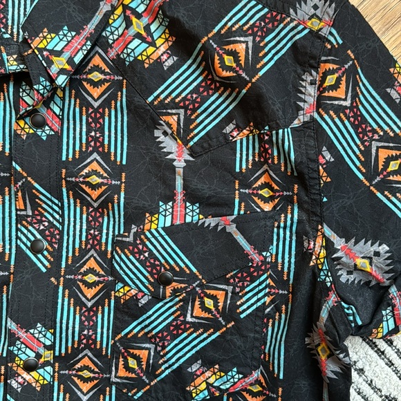 Rock & Roll Denim Modern Fit Western Button Up M - Picture 4 of 5